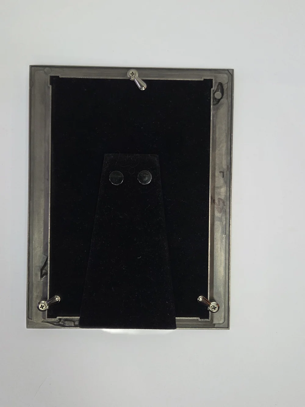 Vintage Pewter Celestial Teddy Bear Rocking Horse Picture Frame